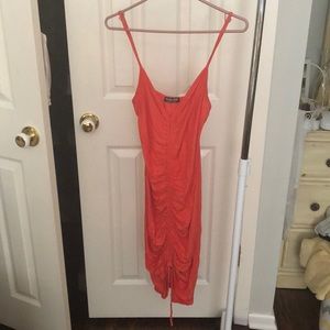 Fashion Nova coral stretchy dress